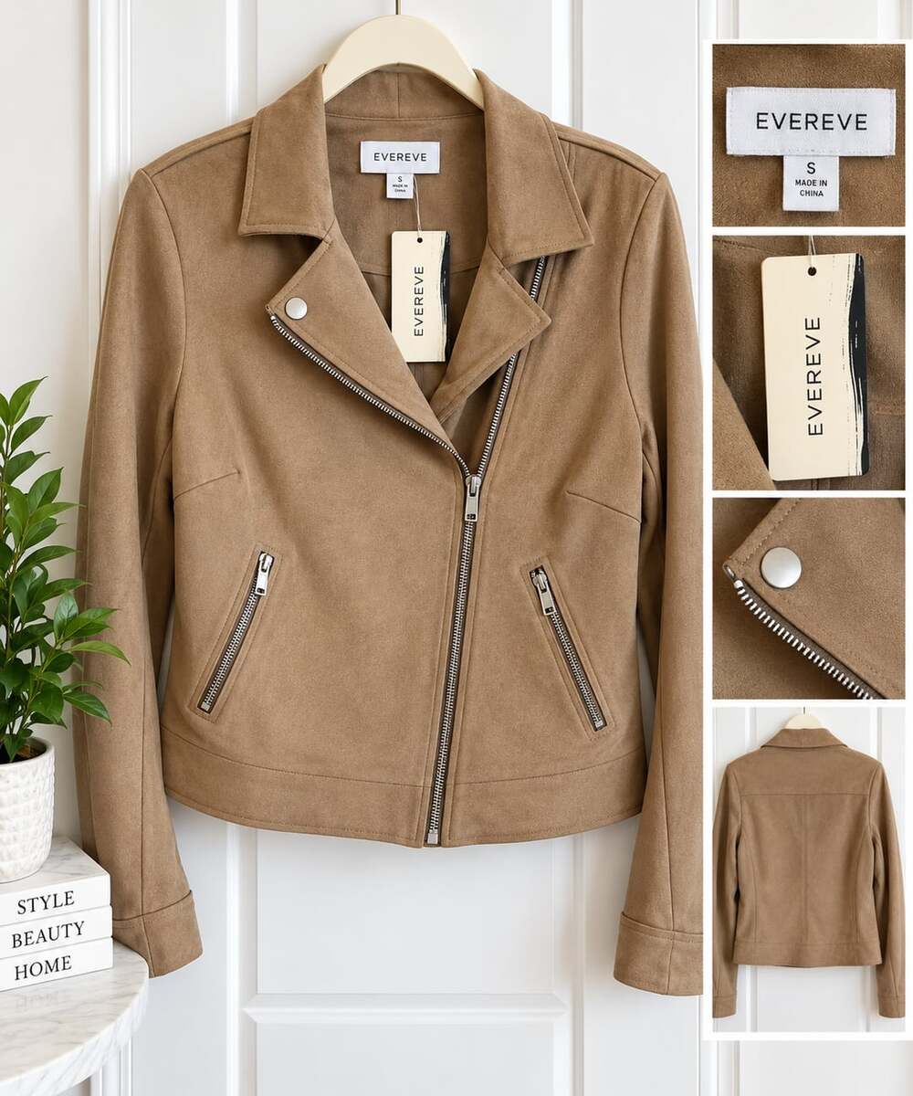 Ereveve Brown Jasper Moto Jacket -New With Tags